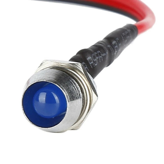 10X Blue 8mm 12V LED Indicator Lamp for Car/Truck/Boat Dash Panel