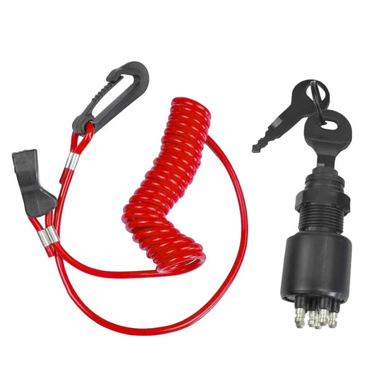 Ignition Switch Key w/ Lanyard for Johnson OMC BRP Evinrude 1996-Up