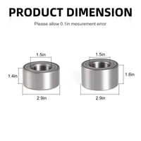 Front Rear Wheel Bearing + Circlip for Kawasaki KRF1000 Teryx KRX 1000 (2020-2024)