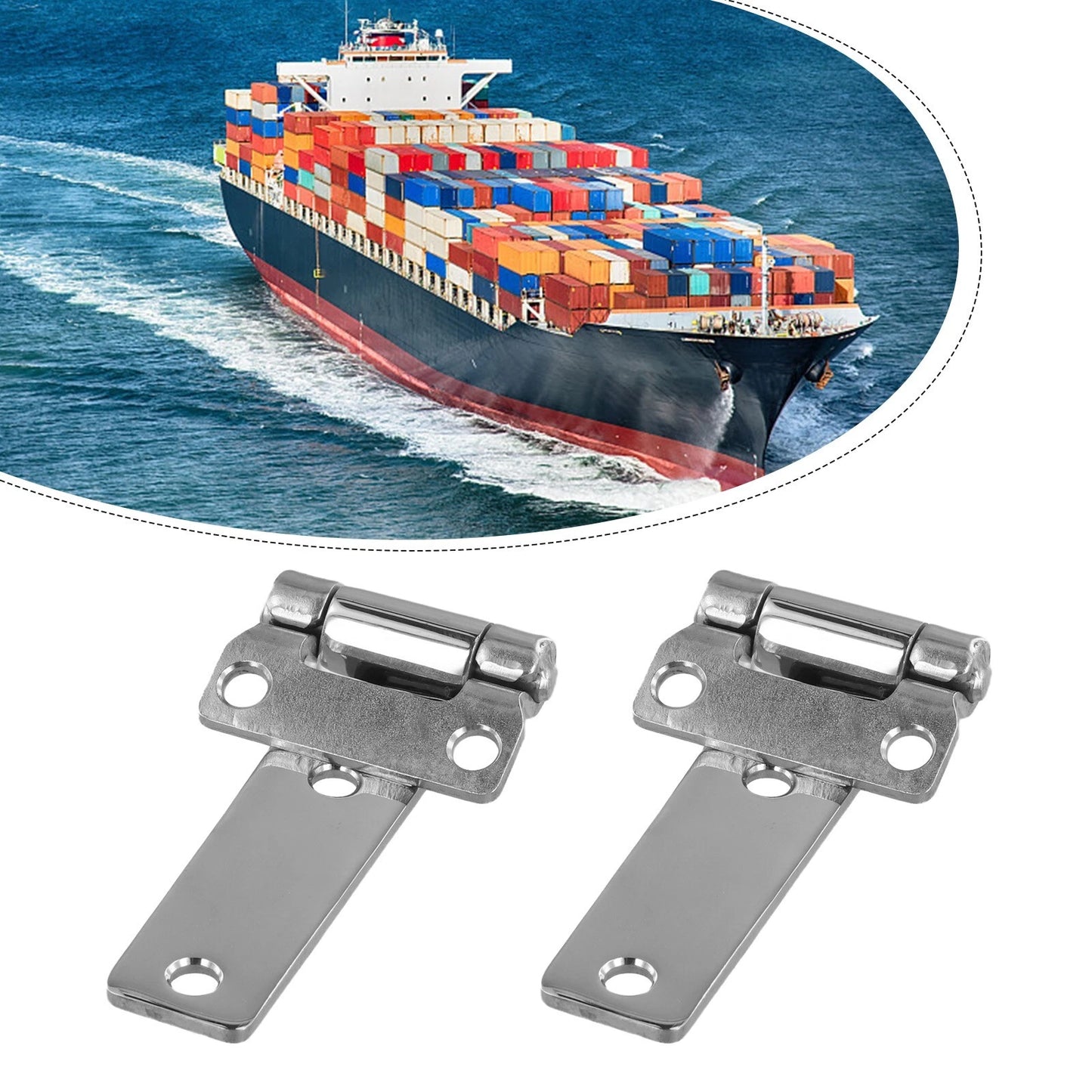 Heavy Duty 135mm T Hinge 304 Stainless Steel for Boats & Marine Use 2PCS