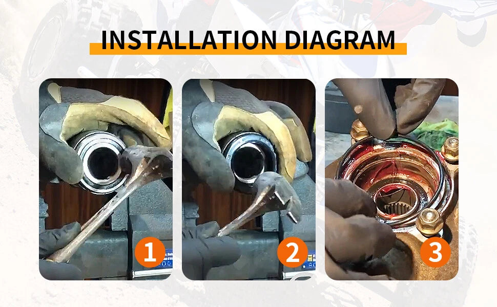 Left Rear Axle Wheel Bearing & Seal for Honda Rancher 350/400/420