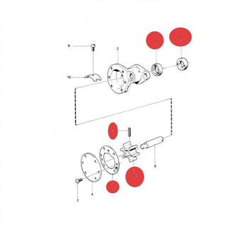 compare product Sea Pump Impeller Kit for Volvo Penta MB10A/MD1A/MD2A (1970-1990)