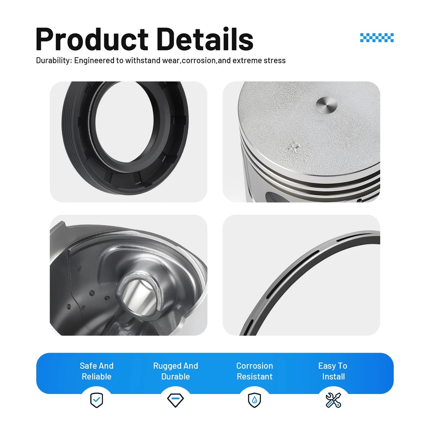 Engine Rebuild Kit for Club Car Gas Golf Cart 86-91 341cc