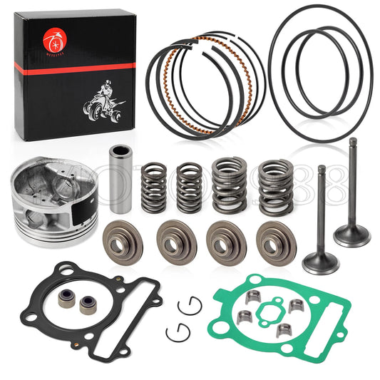 Top End Piston Intake Exhaust Valve Gasket Kit for YAMAHA Grizzly/Bruin 350