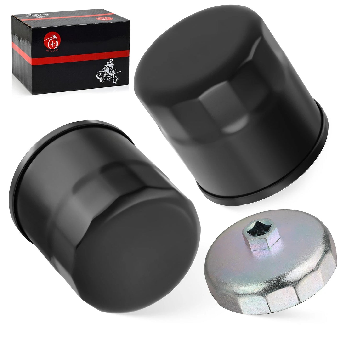 Oil Filter Kit w/ Wrench for Yamaha Rhino YXR450/YXR660/YXR700 2004-2013