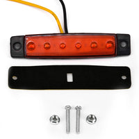 Yellow 12V 6LED Side Rear Indicators for Truck/Bus/Boat/Trailer