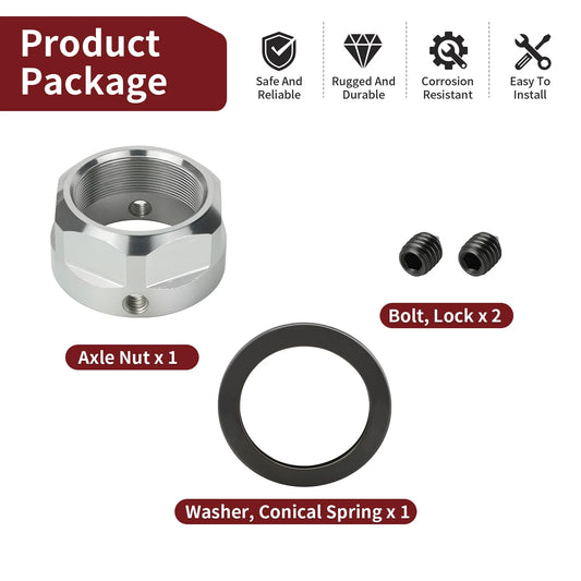 Rear Axle Lock Nut & Washer Set for Yamaha Raptor 700/YFZ450 2004-2022