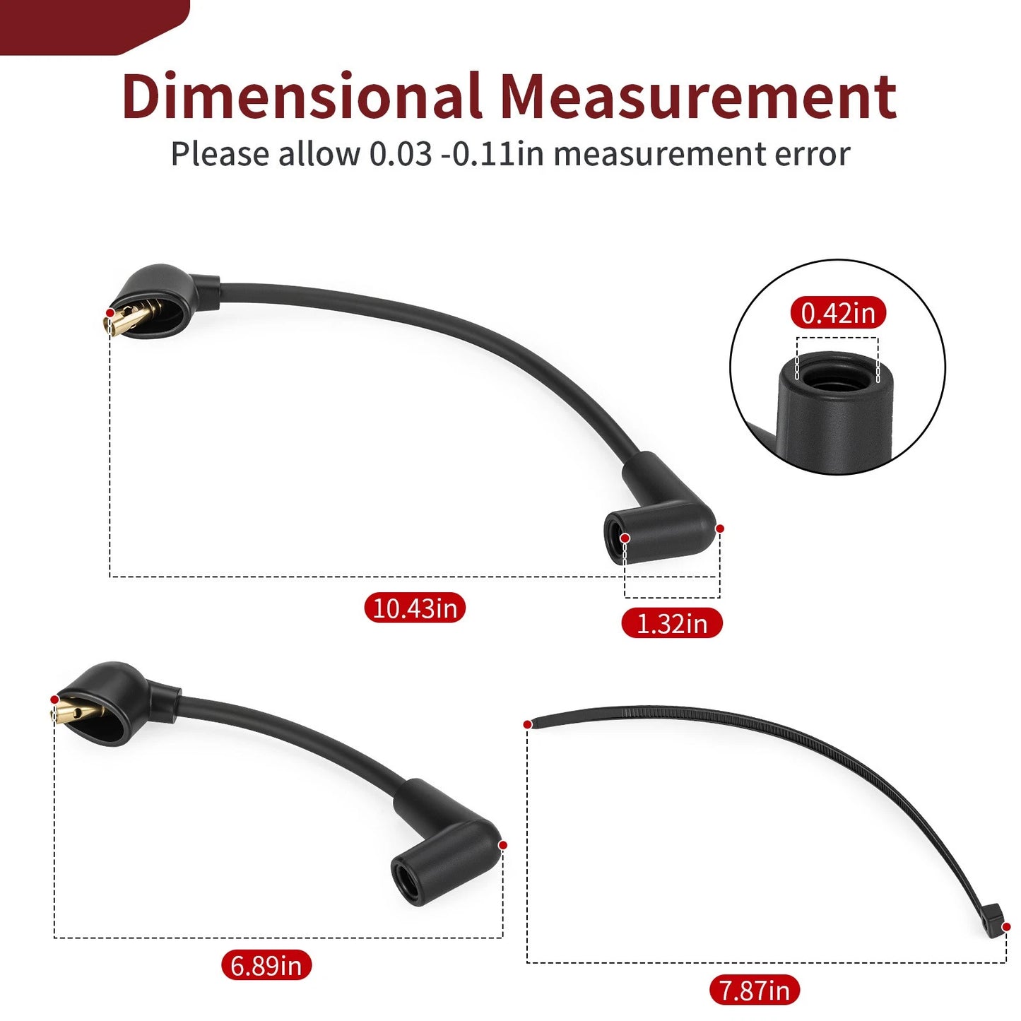 Ignition Cable Set for Mercury Mariner Outboard 6-25HP