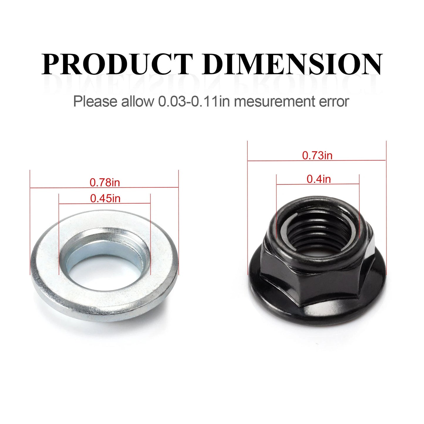 Wheel Lug Nuts Washers Kit for Yamaha Banshee 350