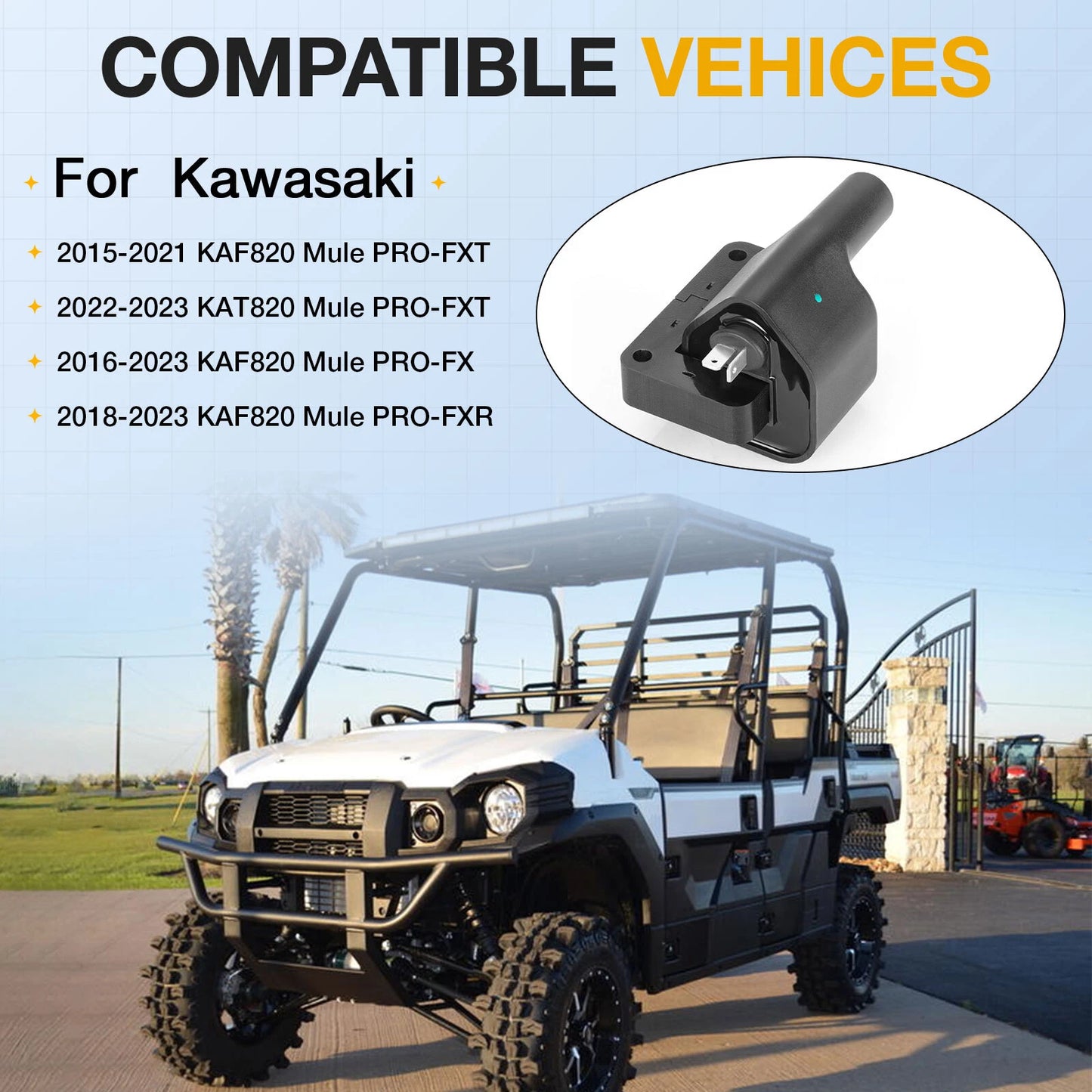 Ignition Coil for Kawasaki Mule PRO-FXT/FX/FXR KAF820 KAT820