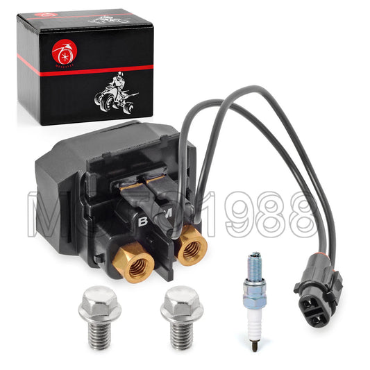Starter Relay Solenoid & Spark Plug for Yamaha Grizzly 600 YFM600FH (2000-2001)
