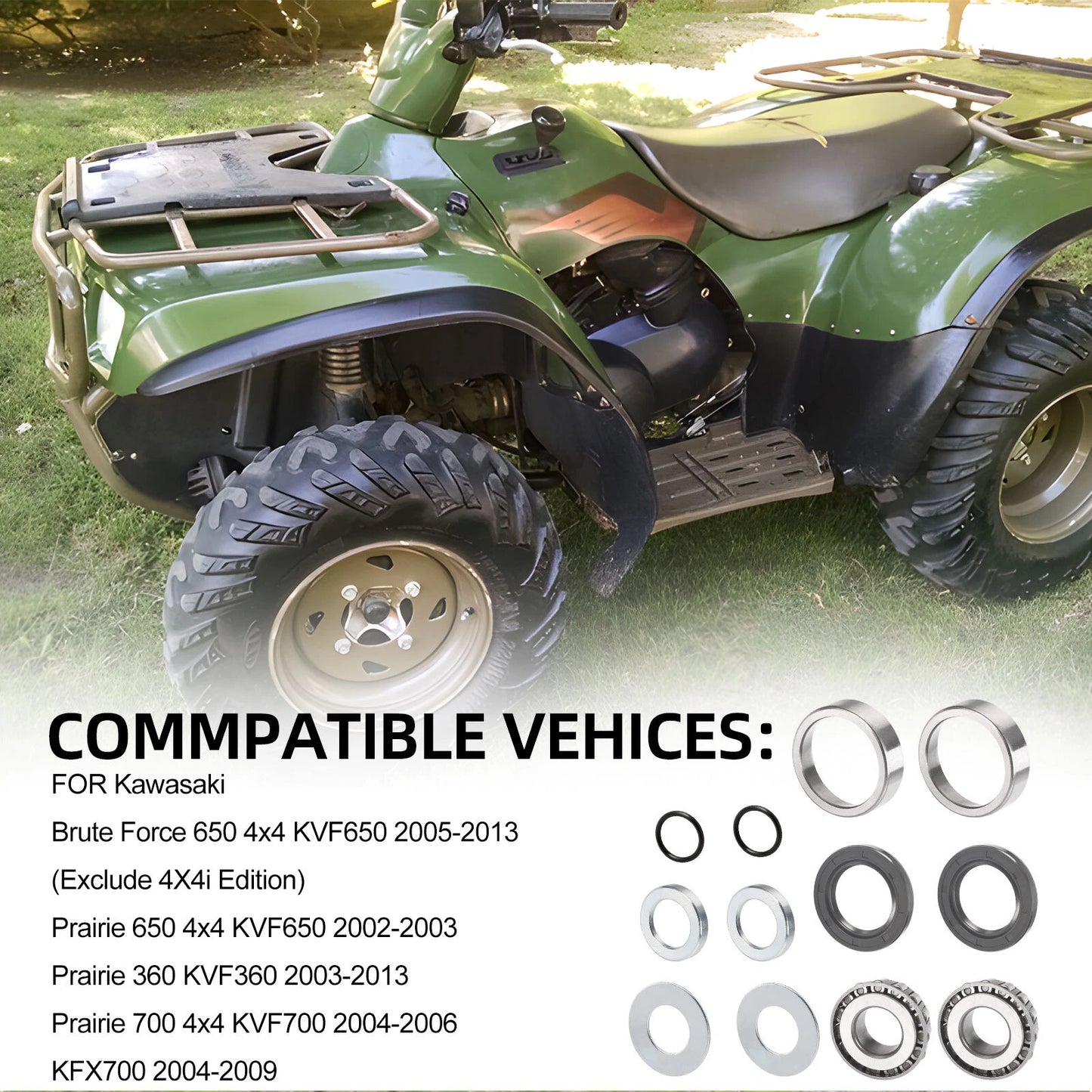 Swing Arm Bearing Seal Kit for Kawasaki Prairie 360 KVF360 2003-2013