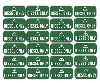 compare product DIESEL ONLY Vinyl Stickers - Decals - Labels for Safety Truck Oil Gas 24PCS