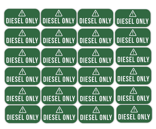 DIESEL ONLY Vinyl Stickers - Decals - Labels for Safety Truck Oil Gas 24PCS