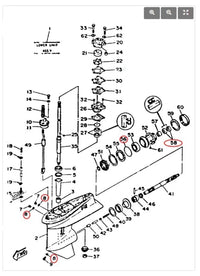 Lower Gearcase Propeller Shaft Oil Seal Kit for Yamaha 40-60HP Models