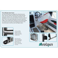 Relaxn Space Frame Pro 500 Boat Pedestal Seat Base Adjustable Stainless Steel