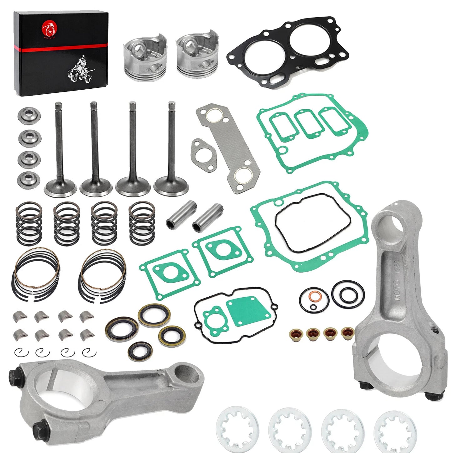 Connecting Rod Piston Intake/Exhaust Valve Gasket for EZGO 295cc (92-up)