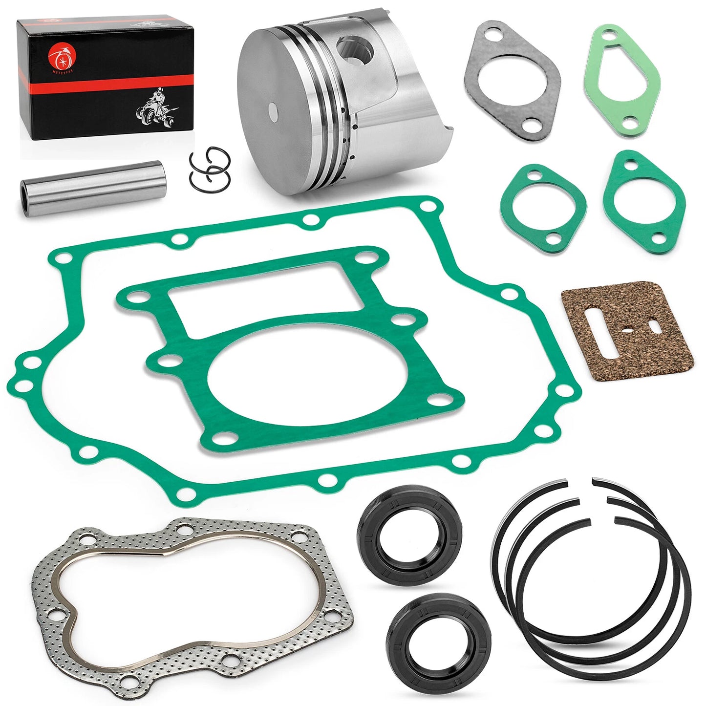 Engine Piston Gasket Rebuild Kit for Club Car Gas Golf Cart 1986-1991