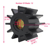 Raw Water Pump Flexible Impeller for JMP 8101-01 DJ 087-1201 Replacement