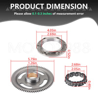 Starter Clutch & Idler Gear for Kawasaki Brute Force 750 KVF750 2005-2011