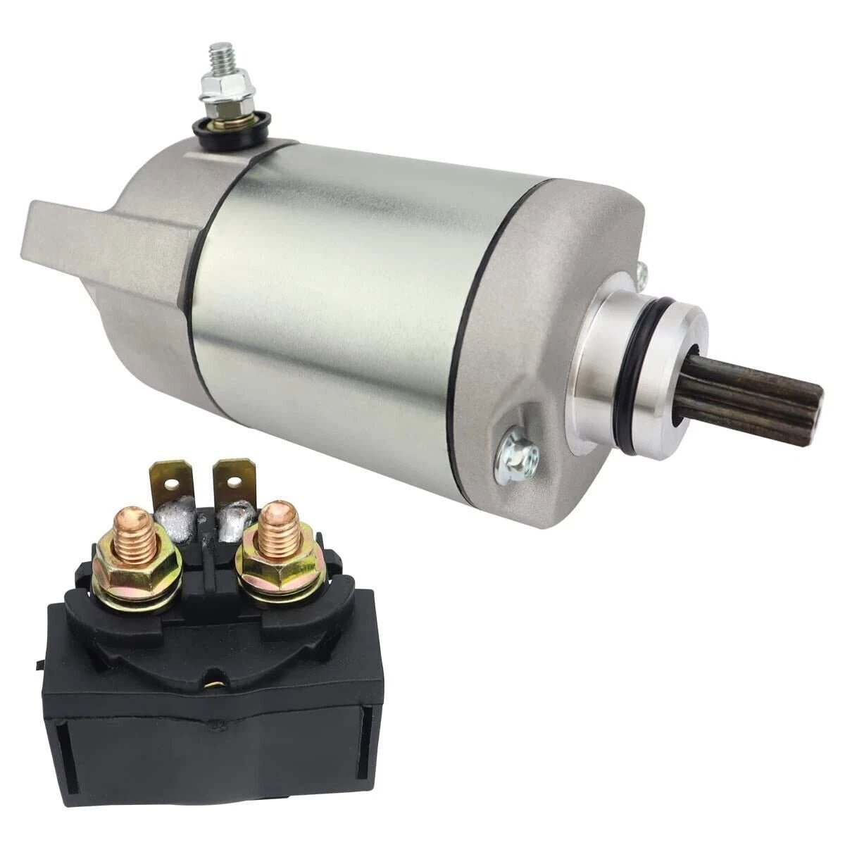 Prairie 400 Starter Motor for Kawasaki KVF400 4X4 (1997-1998) with Relay & Switch