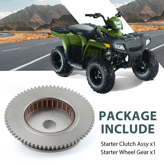 Starter Clutch Assembly & Wheel Gear for Polaris Scrambler 90/Predator 90 (2001-2006)